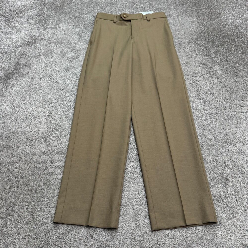 Joseph Abboud Wool Blend Dress Pants Youth Boys 14R Brown Flat Front Classic NWT